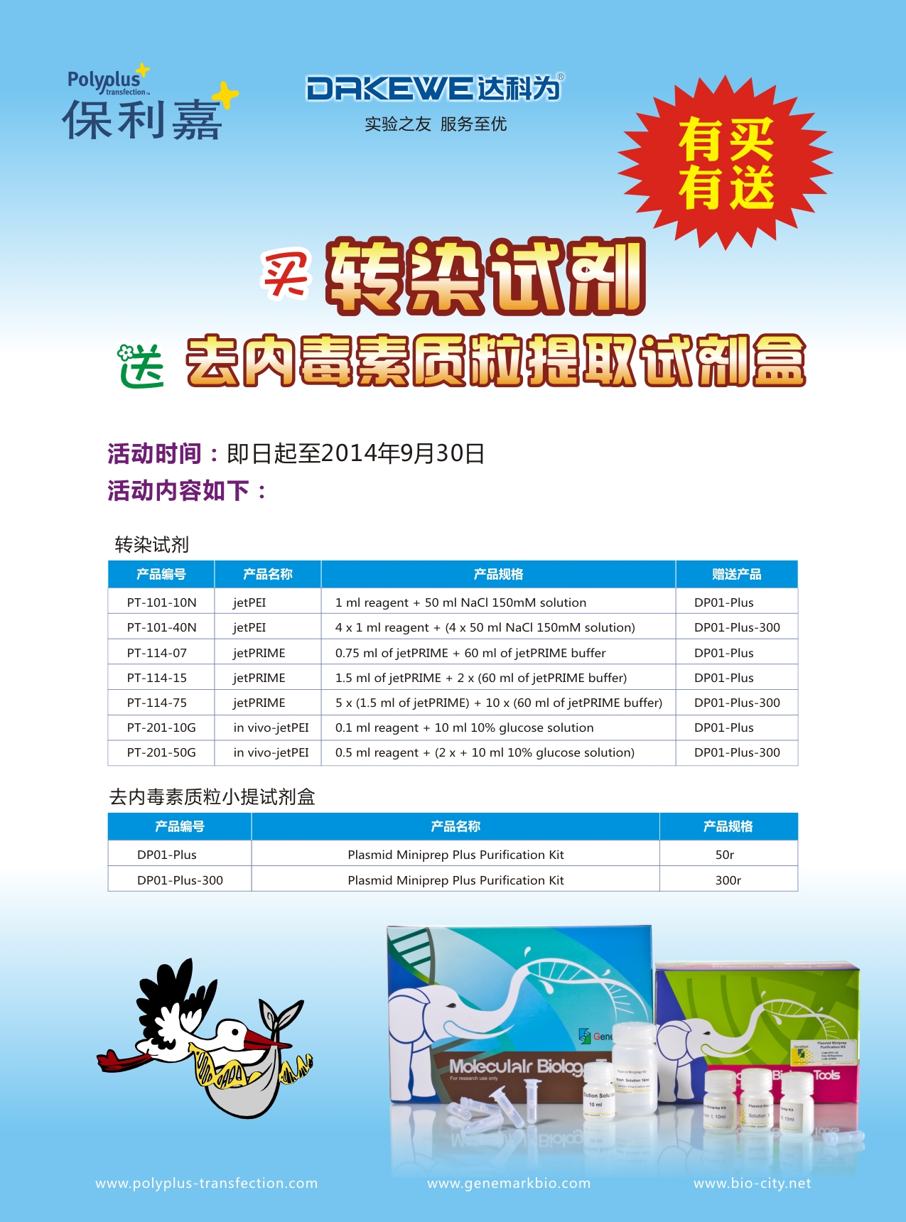 轉(zhuǎn)染試劑促銷